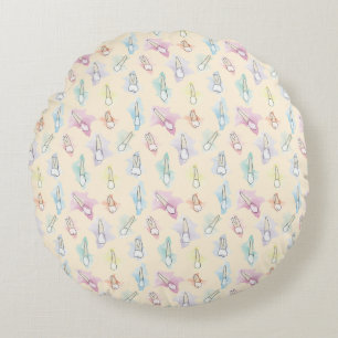 Cojín Redondo Dientes de acuarela