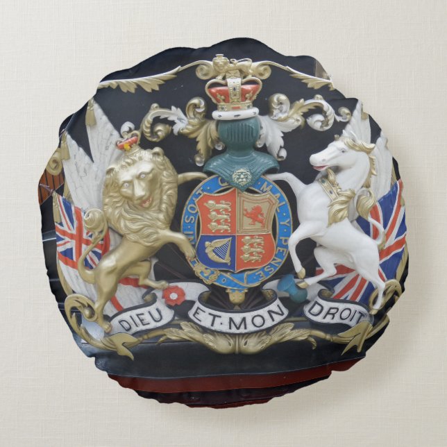 Cojín Redondo Dieu Et.Mon Droit Round Pillow (Reverso)