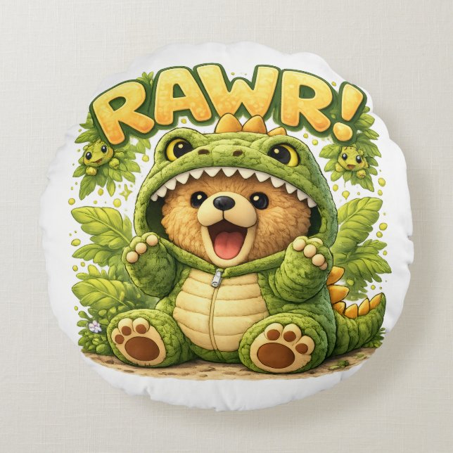 Cojín Redondo Dino Dylan (Anverso)