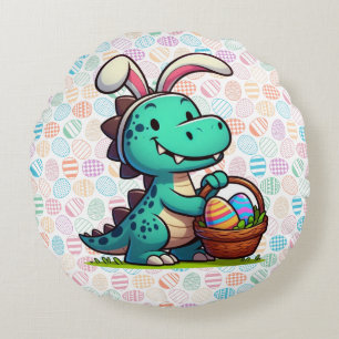 Cojín Redondo Dinosaurio conejito de Pascua lindo