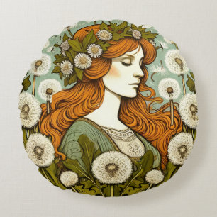 Cojín Redondo Diosa Brigid Dandelion