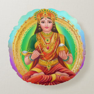 Cojín Redondo Diosa de Annapoorna