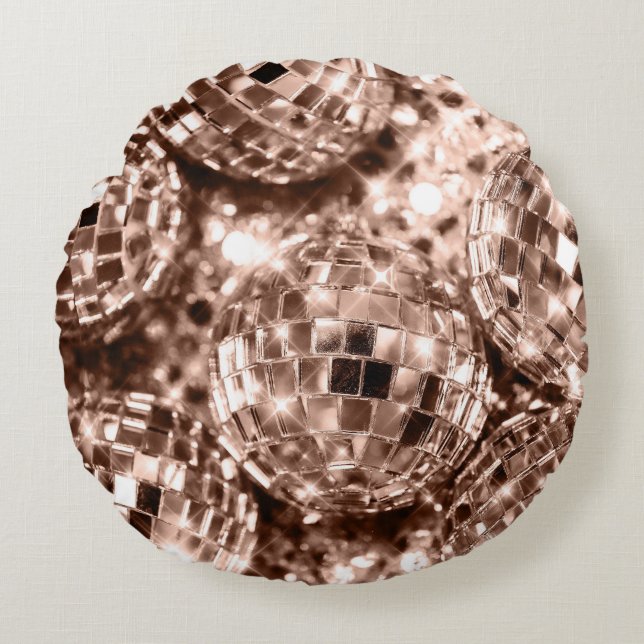 Cojín Redondo Disco Balls Glam 17 (Anverso)
