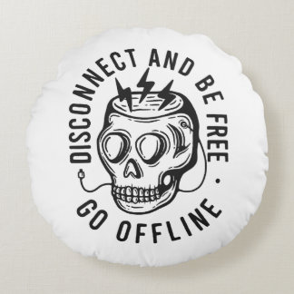 Cojín Redondo Disconnect and Be Free