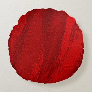 Cojín Redondo Diseño abstracto de tonos rojos diagonales