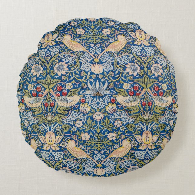 Cojín Redondo Diseño Art Nouveau para aves (Anverso)