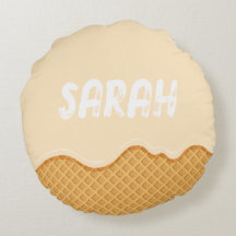 Diseño bonito de helado de vainilla personalizado