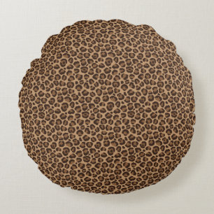 Cojín Redondo Diseño Clásico de la Serie Leopardo 12