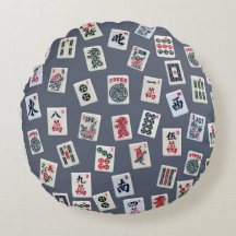 Diseño de baldosas MahJongg en azul oscuro