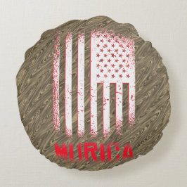 Cojín Redondo Diseño de bandera nacional americana de Murica