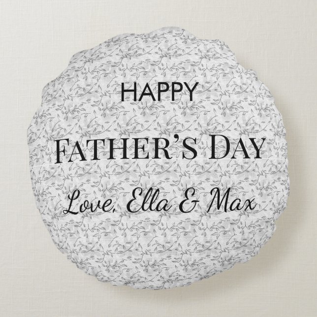 Cojín Redondo Diseño de citas personalizados para el día especia (Reverso)