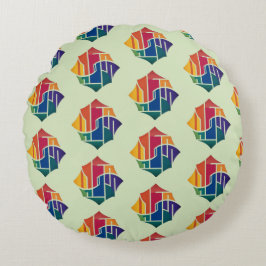 COJÍN REDONDO DISEÑO DE COLOR MULTI