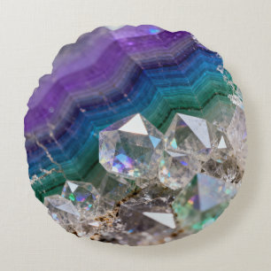 Cojín Redondo Diseño de Cristal Vibrante Fusión de Cuarzo Prismá