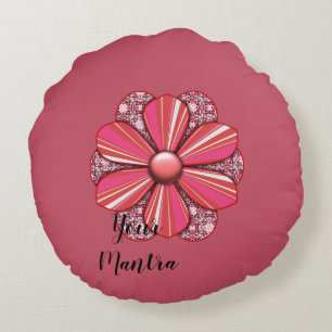 Cojín Redondo Diseño de flores de Bonito personalizar