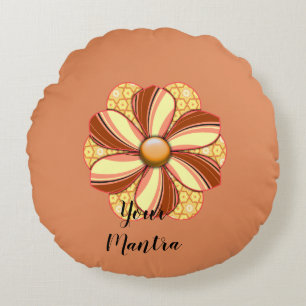 Cojín Redondo Diseño de flores de Bonito personalizar