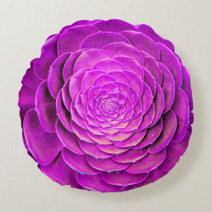 Cojín Redondo Diseño de la flor de Cactus