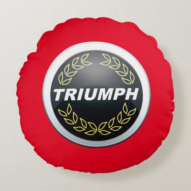 Cojín Redondo Diseño de la placa de triunfo TR7 (Anverso)