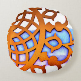 Cojín Redondo Diseño de la Puerta Árabe