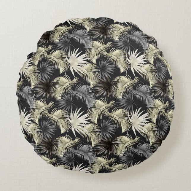 Cojín Redondo Diseño de la serie de impresión y vegetación de an (Anverso)