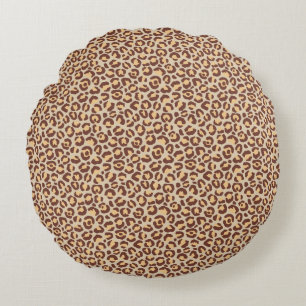 Cojín Redondo Diseño de la serie de leopardo clásico 1