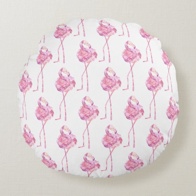 Cojín Redondo Diseño de la serie Flamingo de licitación 3 (Anverso)