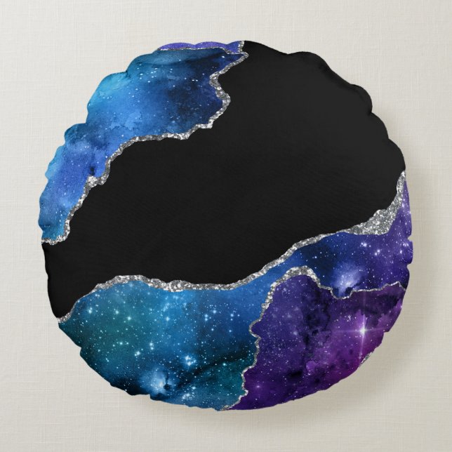 Cojín Redondo Diseño de la serie Galaxy Agate 9  (Anverso)