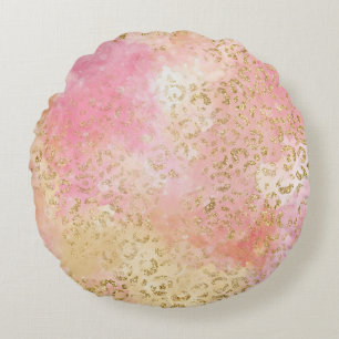 Cojín Redondo Diseño de la serie Leopard Paint 13