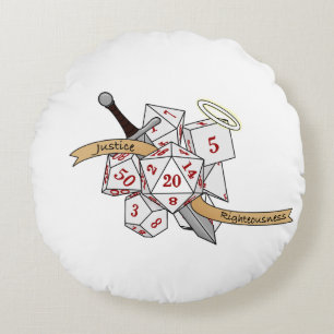 Cojín Redondo Diseño de los dados de Paladin