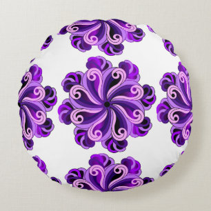 Cojín Redondo Diseño de Lotus Mandala