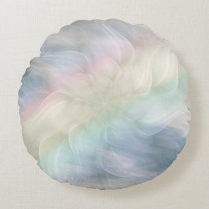 Cojín Redondo Diseño de Mandala floral Rainbow Pastel