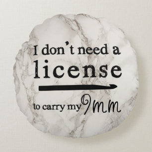 Cojín Redondo Diseño de mármol de artesanías de la licencia Croc