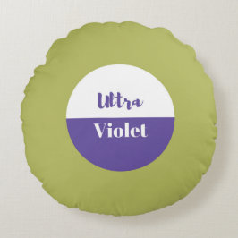 Cojín Redondo Diseño de pantone 2018 ultravioleta