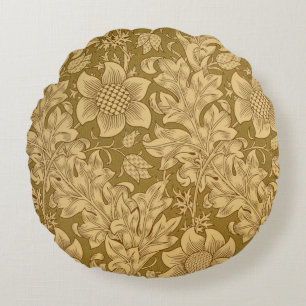 Cojín Redondo Diseño del papel pintado del "Fritillary", 1885