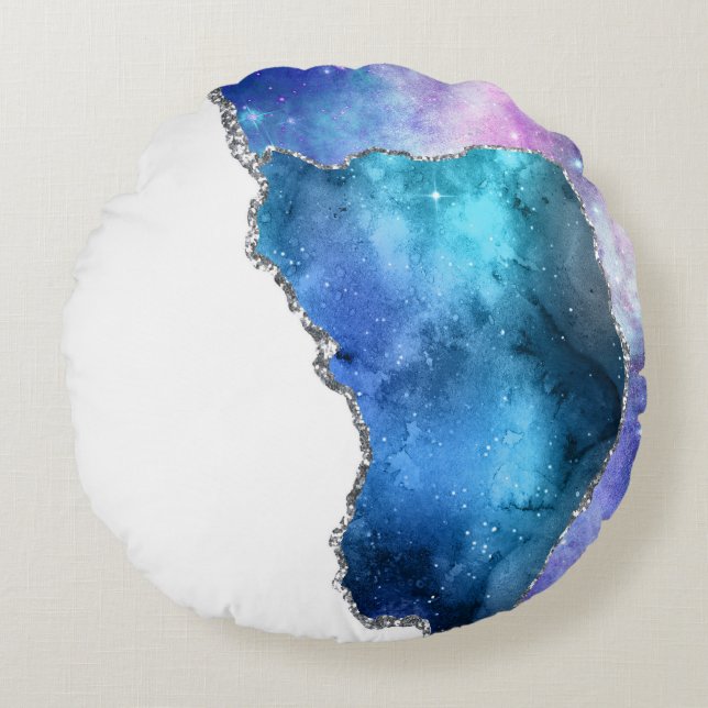 Cojín Redondo Diseño Galaxy Agate Series 4 (Anverso)