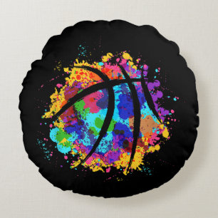 Cojín Redondo Diseño gráfico de vintage Basketball Guay Basketba