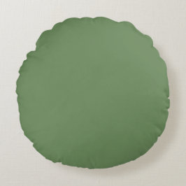 Cojín Redondo Diseño minimalista de color verde vidrio de mar