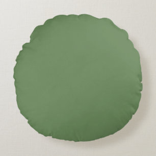 Cojín Redondo Diseño minimalista de color verde vidrio de mar
