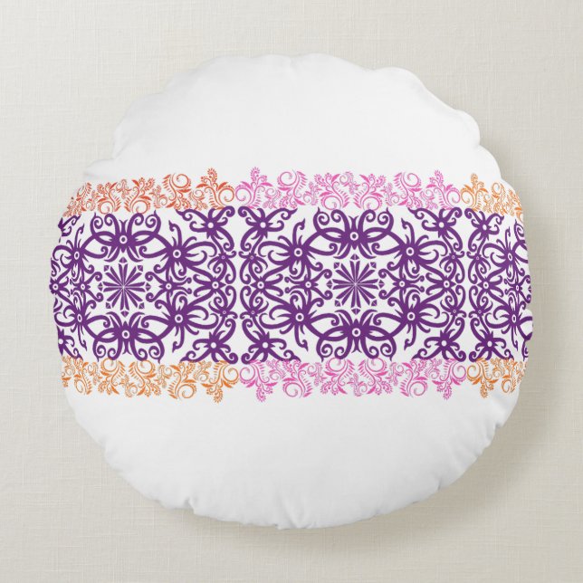 COJÍN REDONDO DISEÑO MODERNO PARA ALMOHADONES (Anverso)