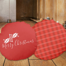 Cojín Redondo Diseño navideño Red Merry