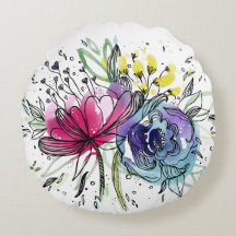 Diseño personalizado de acuarela rosa y azul