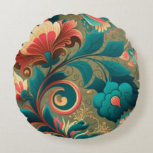 Diseño retro vintage floral verde