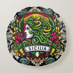 Cojín Redondo Diseño siciliano