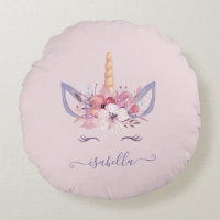 Diseño unicornio de acuarela floral