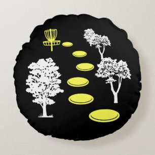Cojín Redondo Disk Golf Woods Disk Golfer Gift