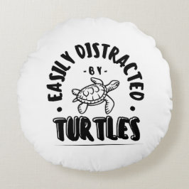Cojín Redondo Distrado fácilmente por tortugas divertidas
