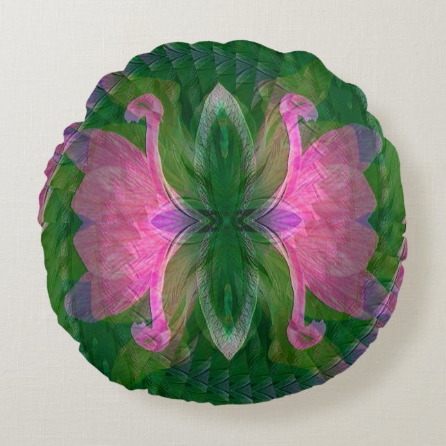 Cojín Redondo Diversión de primavera... (Anverso)