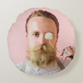 Cojín Redondo Diversión Personalizada Tu Face Personalizado Foto