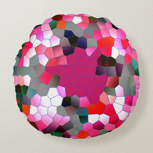 Cojín Redondo Diversión rosa..... (Anverso)