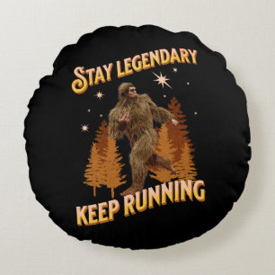 Cojín Redondo Divertida Motivación para Correr de Bigfoot