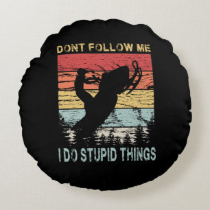 Cojín Redondo Divertida moto de nieve